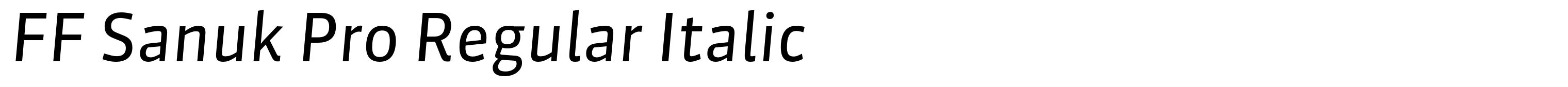 FF Sanuk Pro Regular Italic